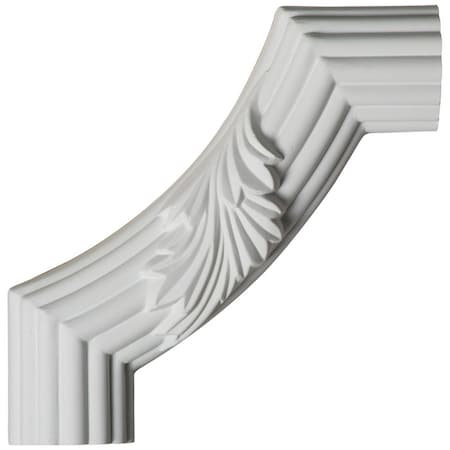 Ekena Millwork 6"W x 6"H x 1 1/8"P Reeded Acanthus Leaf Panel Moulding Corner (matches moulding PML01X01AC) PML06X06AC